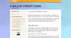 Desktop Screenshot of amajorcreditcard.com